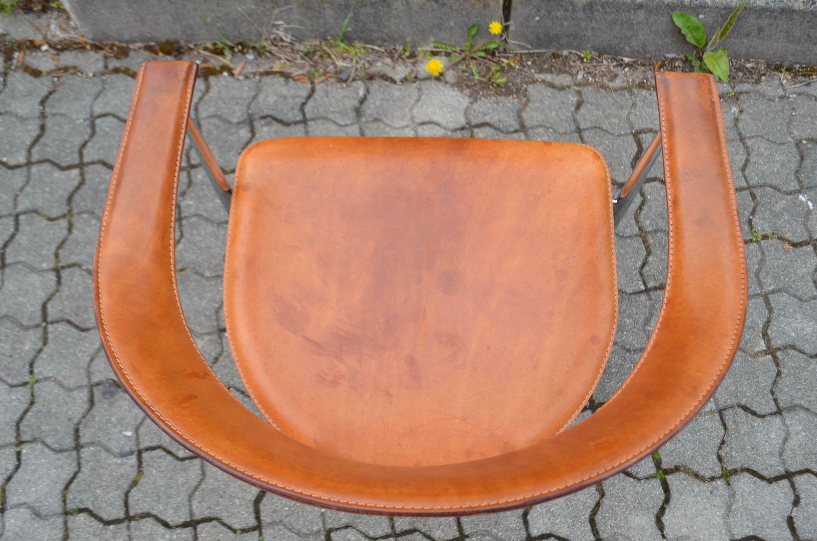 Fasem Vintage Cognac Vegetal Leather Chair P40 By Vegni & Gualtierotti photo buy