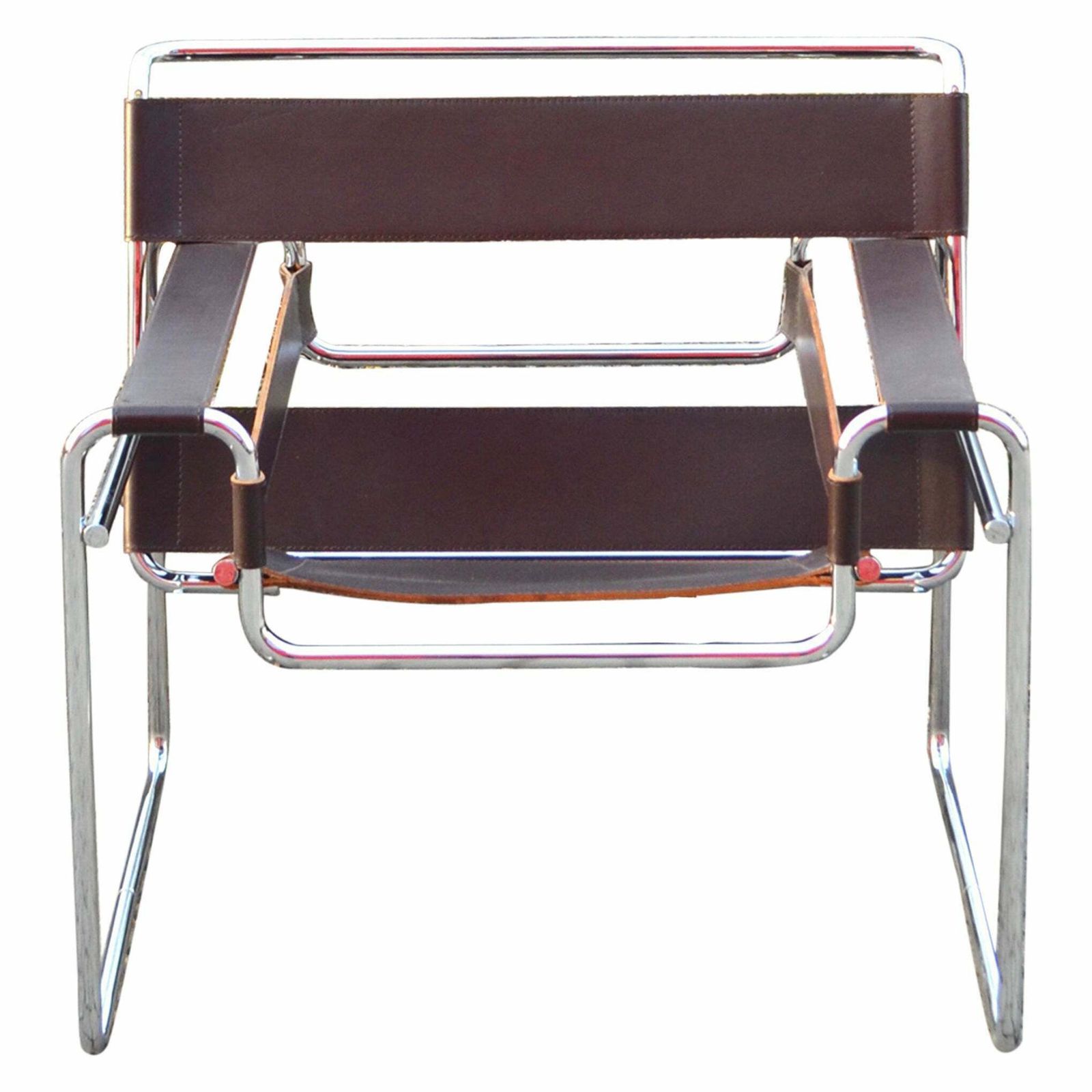 Knoll International Wassily Chair Design By Marcel Breuer Brown Saddle Leather
