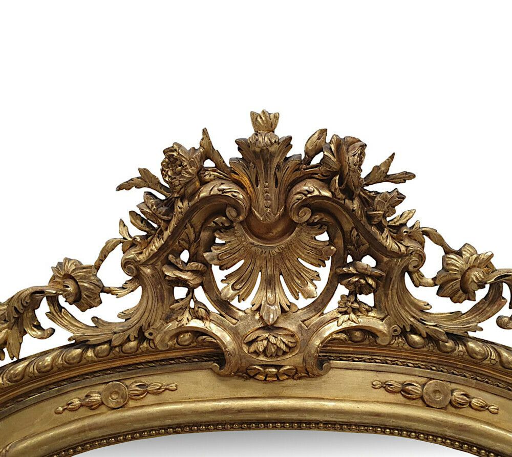 A Very Fine Large 19th Century Giltwood Overmantel Or Hall Mirror photo furniture