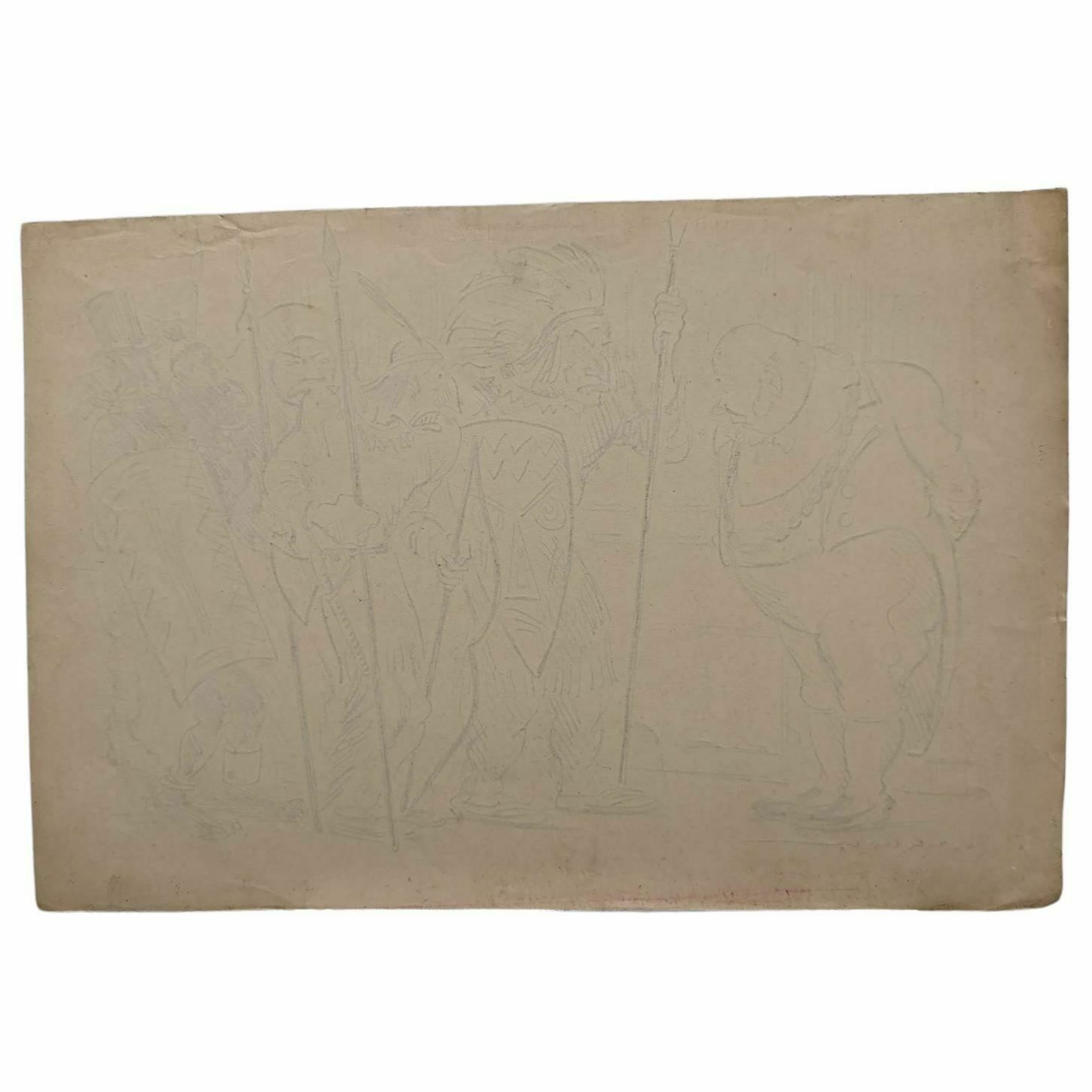 Lucien Roudier Eller Drawing On Paper 1930s photo for sale