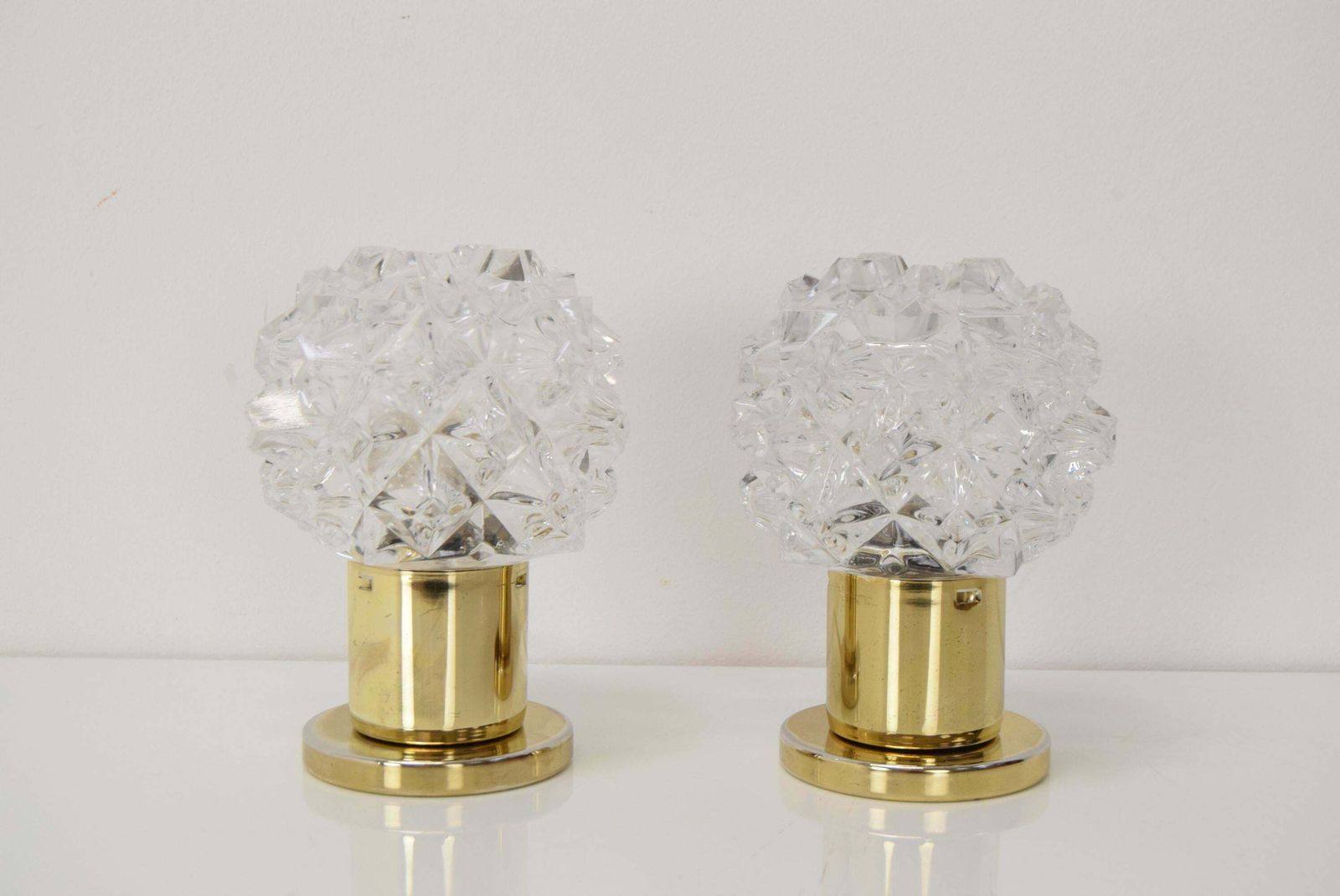 Pair Of Design Table Or Wall Lamps By Preciosa, Kamenicky Senov, 1960's photo furniture