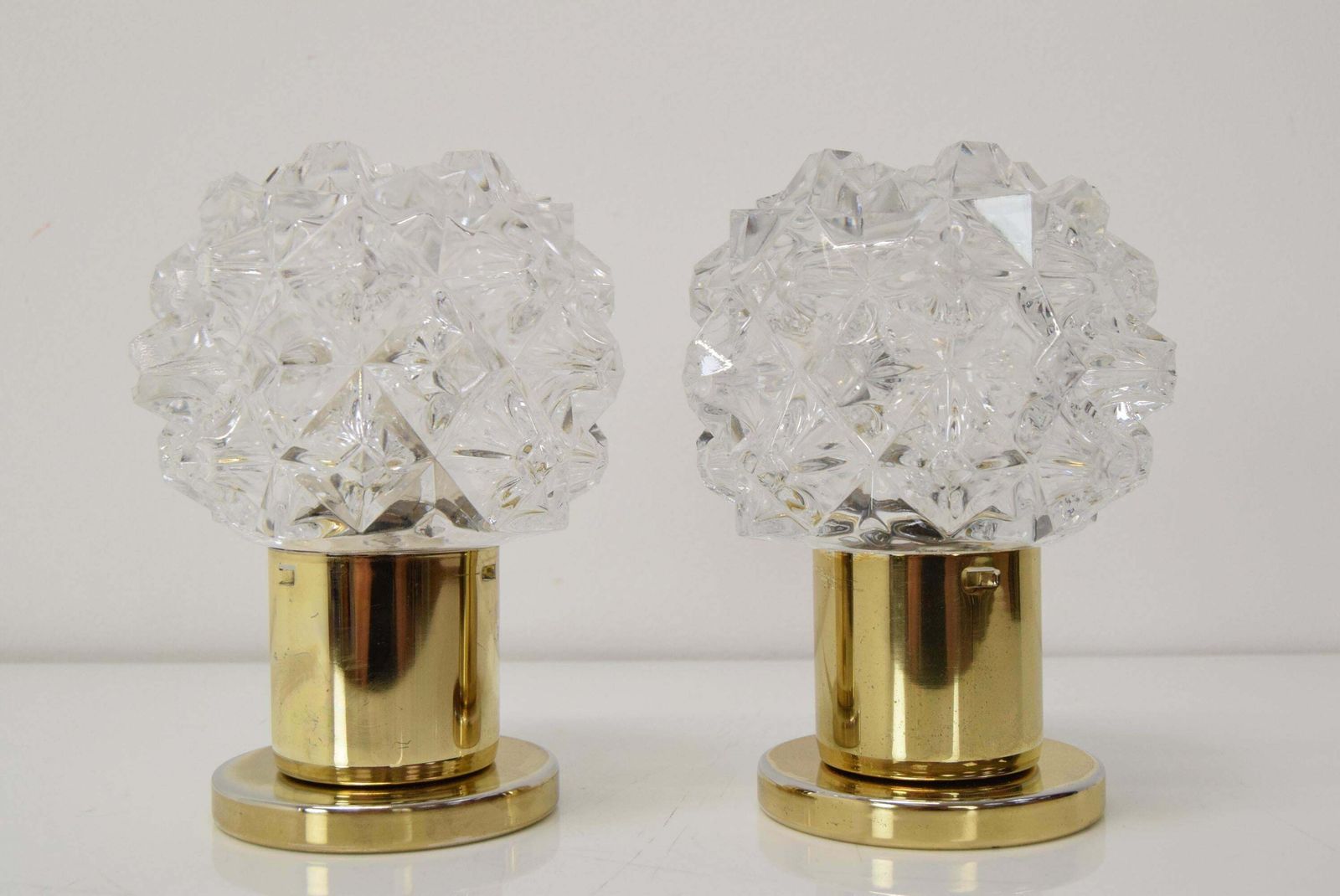 Pair Of Design Table Or Wall Lamps By Preciosa, Kamenicky Senov, 1960's photo buy