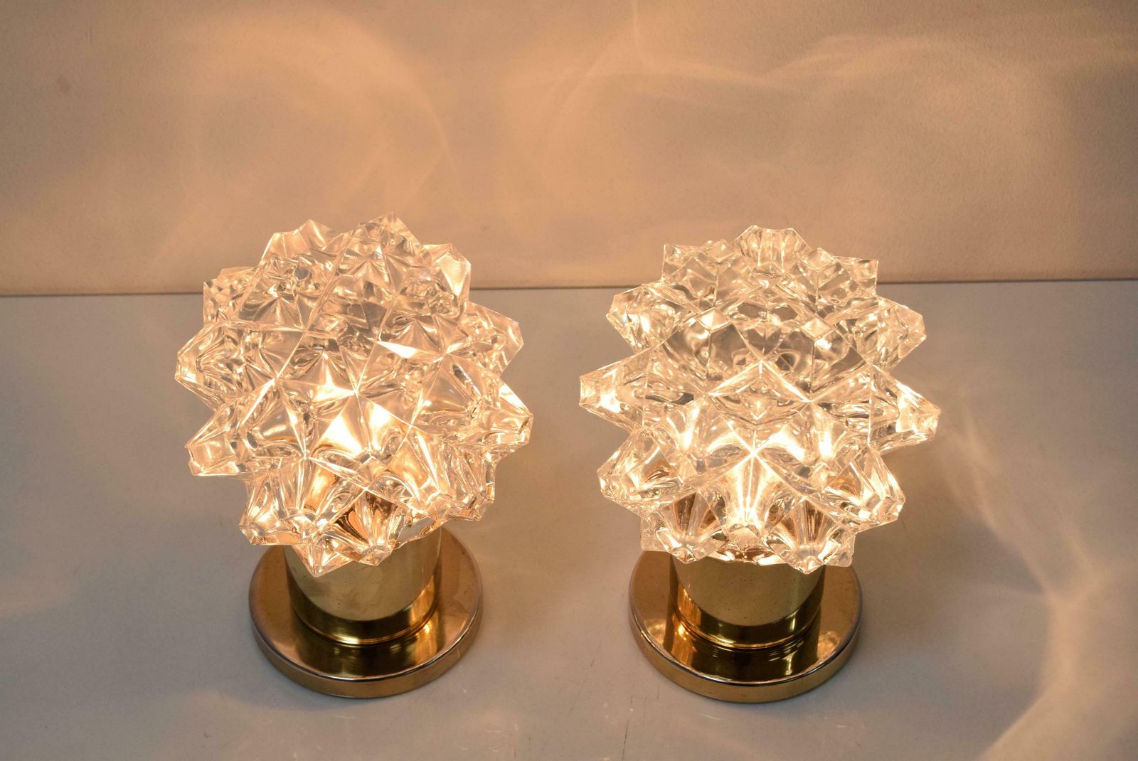 Lighting Pair Of Design Table Or Wall Lamps By Preciosa, Kamenicky Senov, 1960's photo