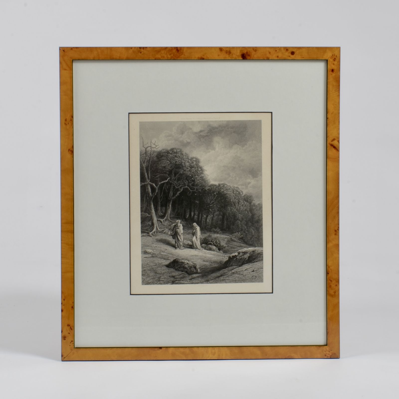 Set Of 4 Framed Dante Prints, 1800s photo Art