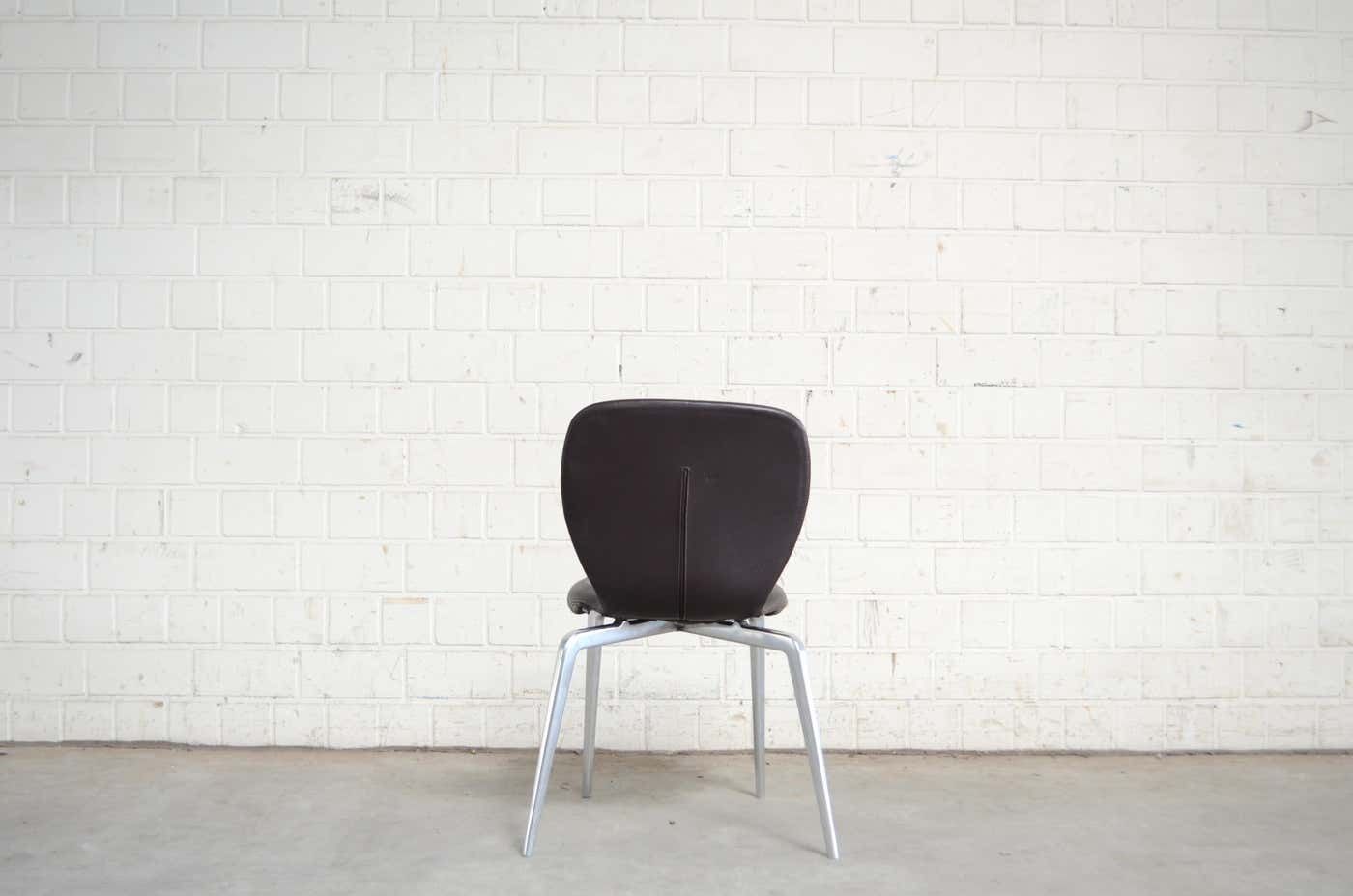 photo furniture Rare Prototype Of Classi Con Munich Chair Brown Leather