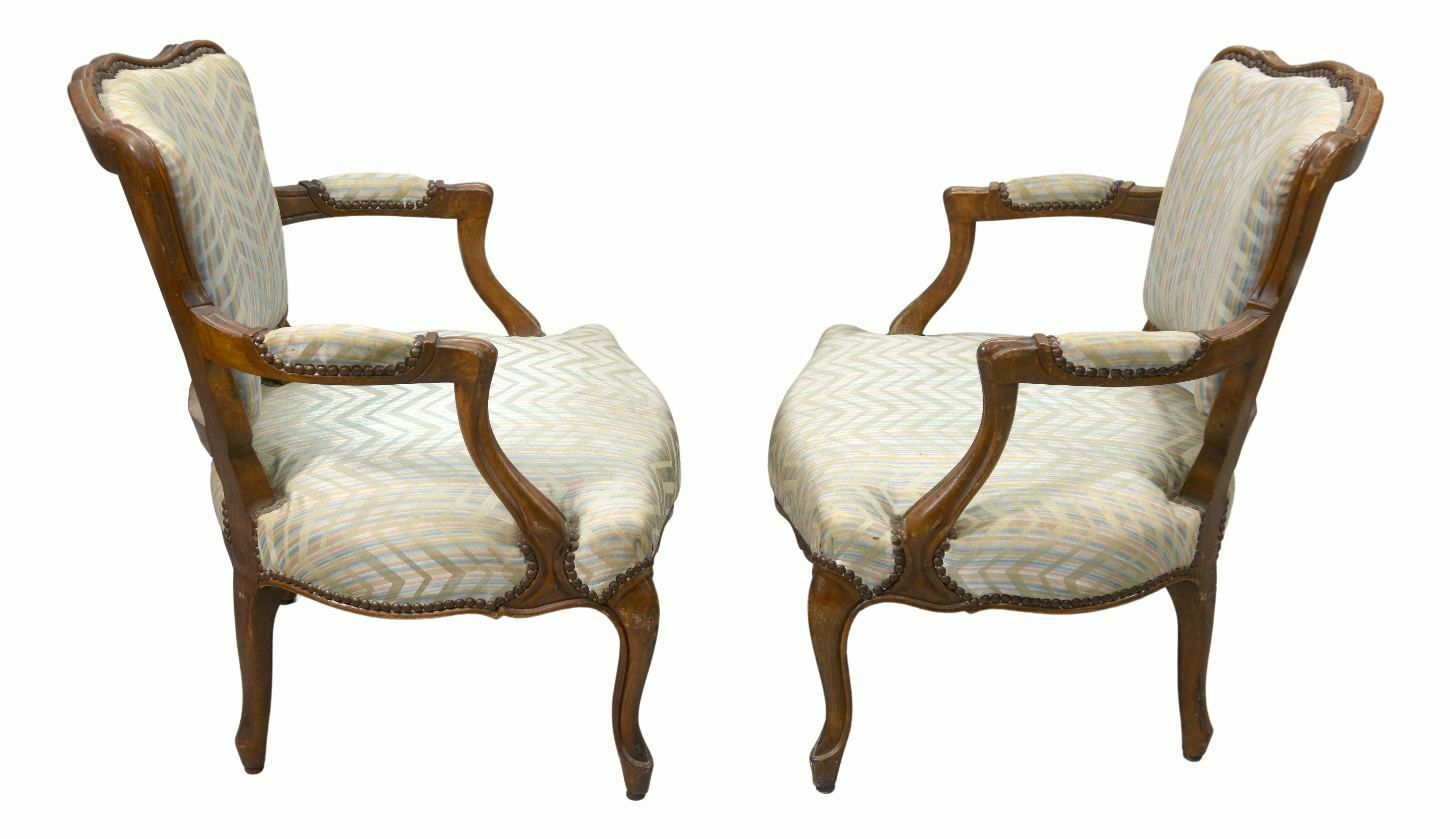 Louis XV Style Upholstered Armchairs (Pair) photo furniture