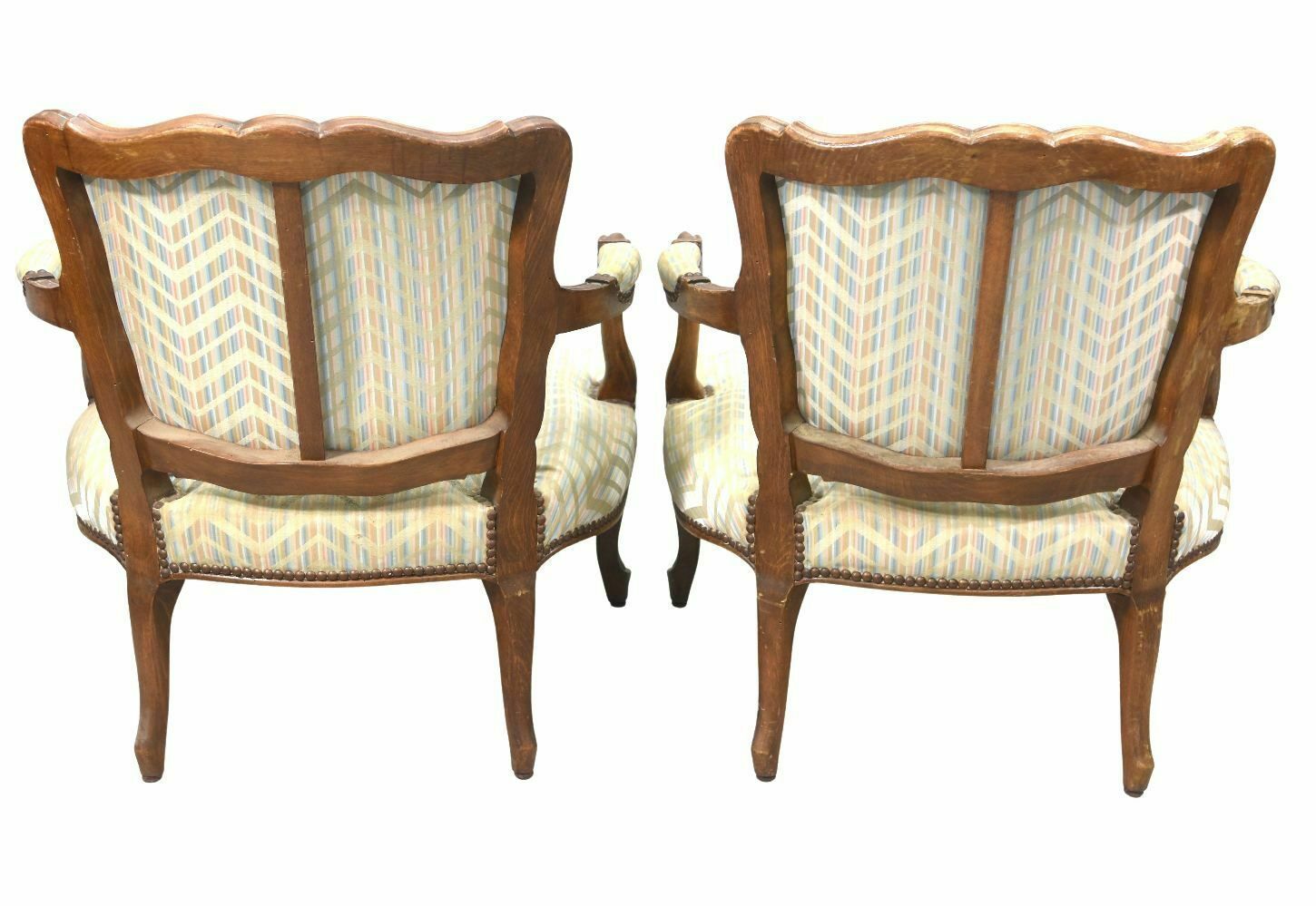 Louis XV Style Upholstered Armchairs (Pair) photo for sale