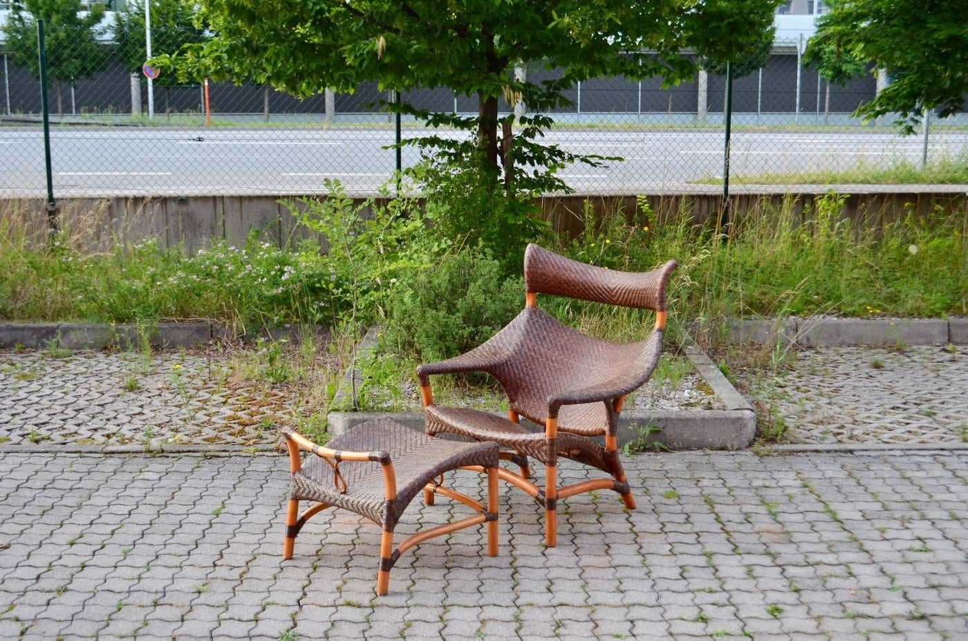 Woven Cane Bamboo Lounge Chair Yuzuru Yamakawa C, 261 Yamakawa Rattan photo 2115.0