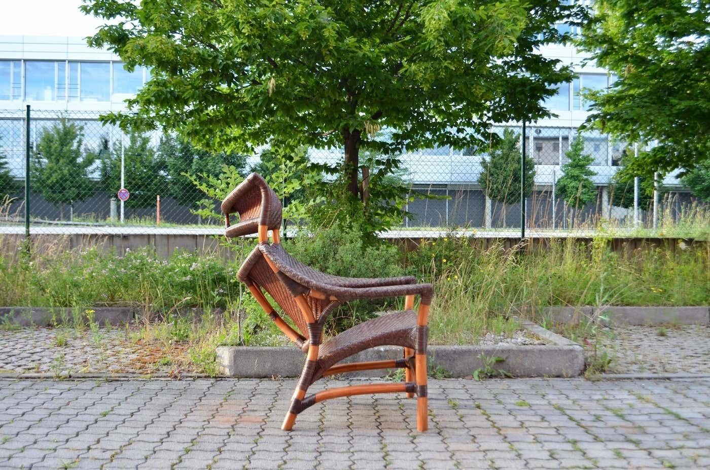 Woven Cane Bamboo Lounge Chair Yuzuru Yamakawa C, 261 Yamakawa Rattan photo buy
