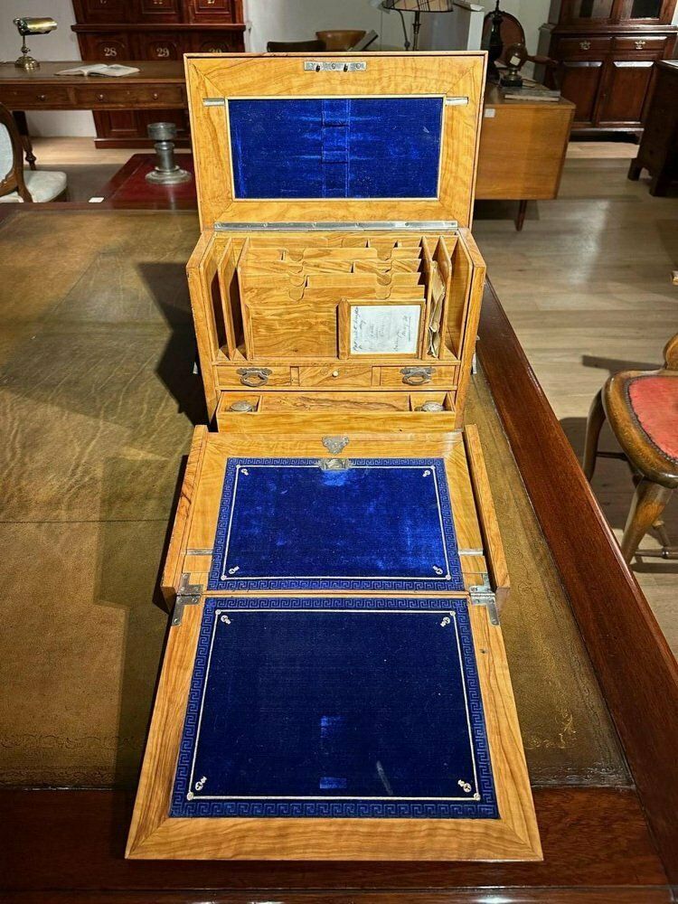 Vintage Olive Writing Box, 1900s photo buy