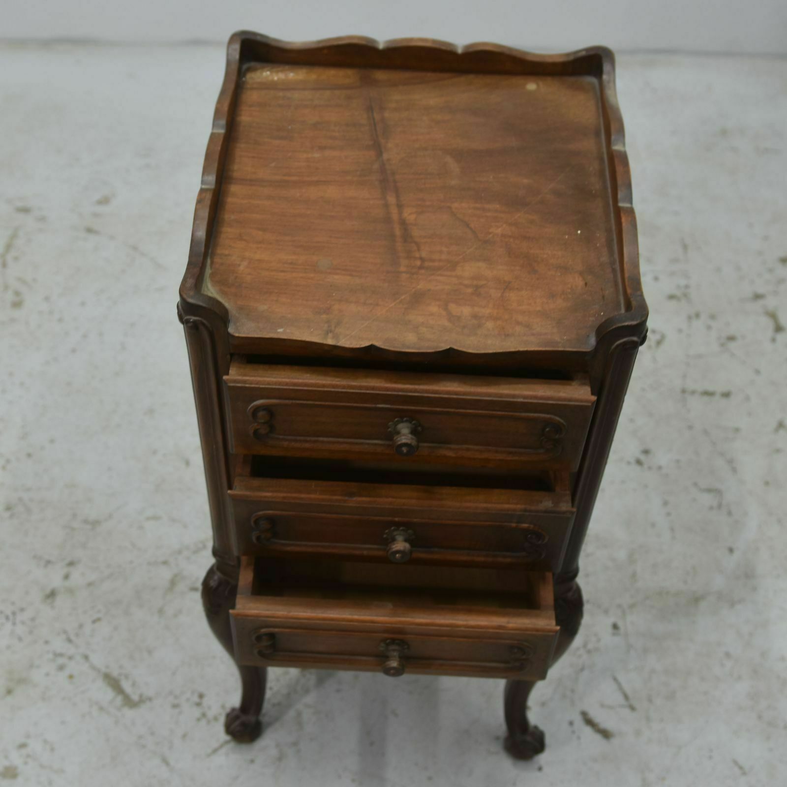 Louis XV Style Cherry Wood Bedside Table, Early 20th Century photo for sale