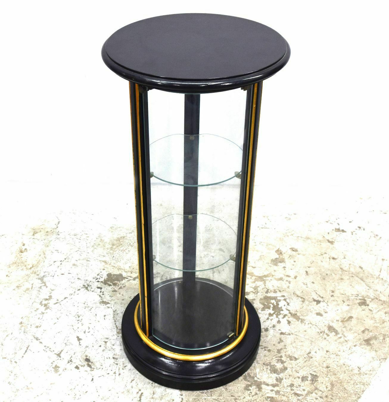 Round Lacquered Wood And Gilded Wood Store Window photo furniture
