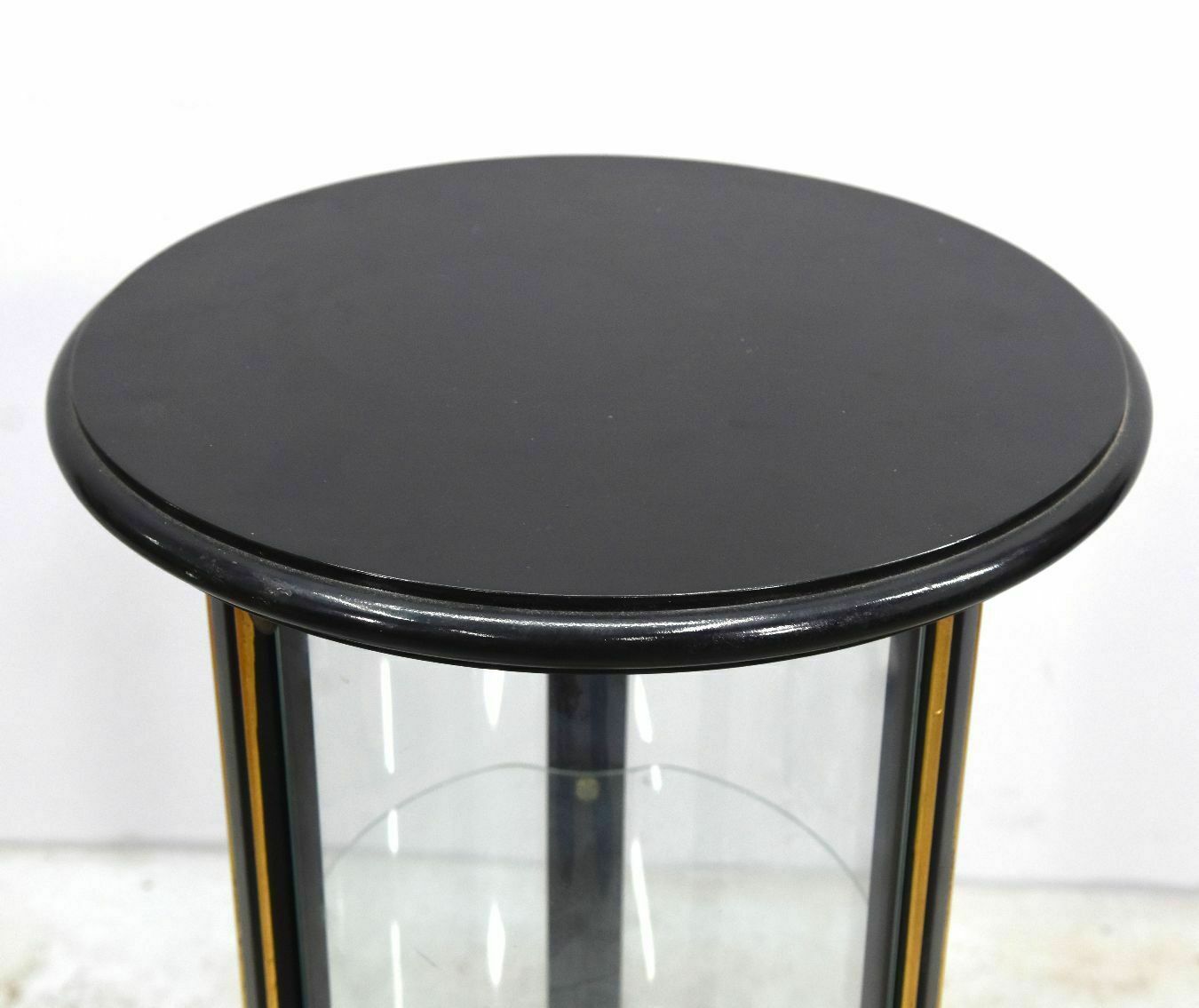 Round Lacquered Wood And Gilded Wood Store Window photo for sale