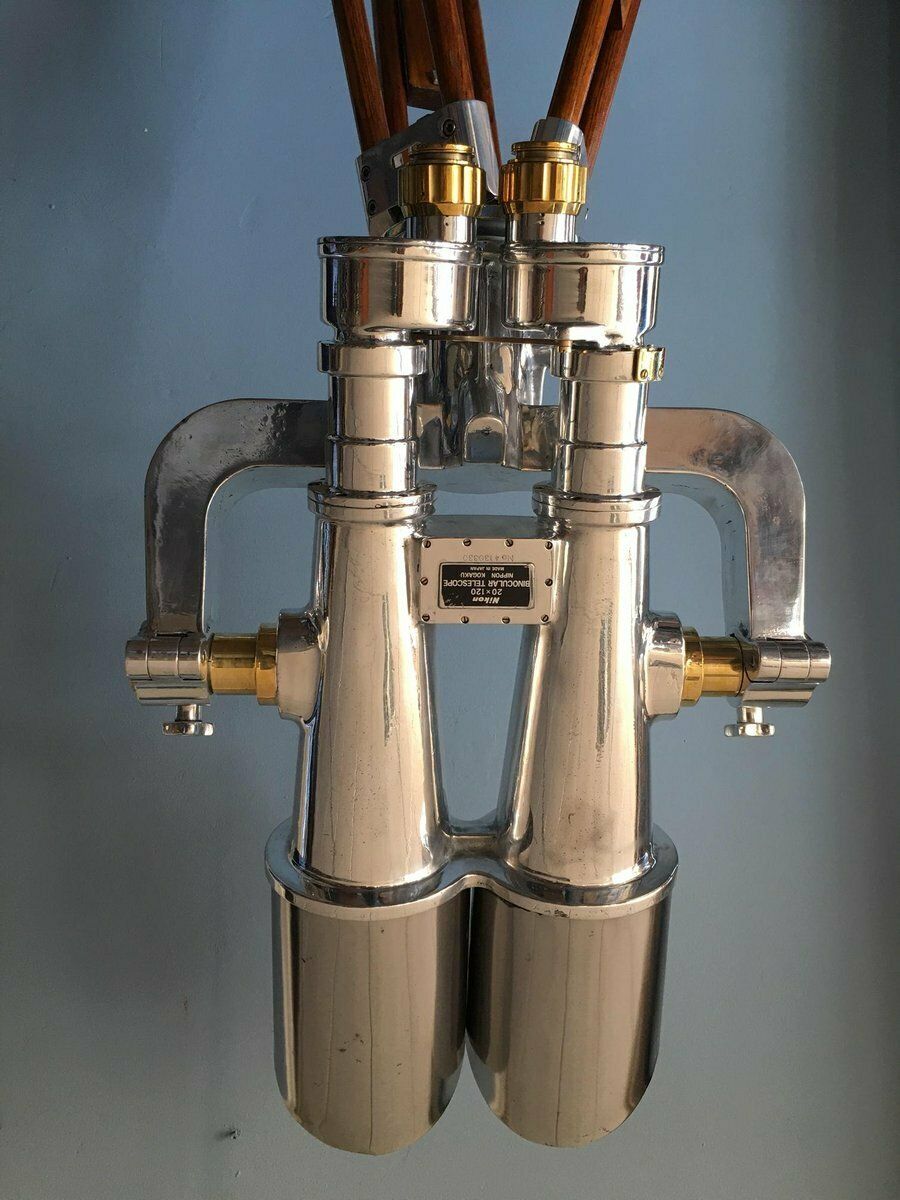 Home Decor Japanese Big Eye 20 X 120 Naval Binoculars From Nikon, 1950s photo