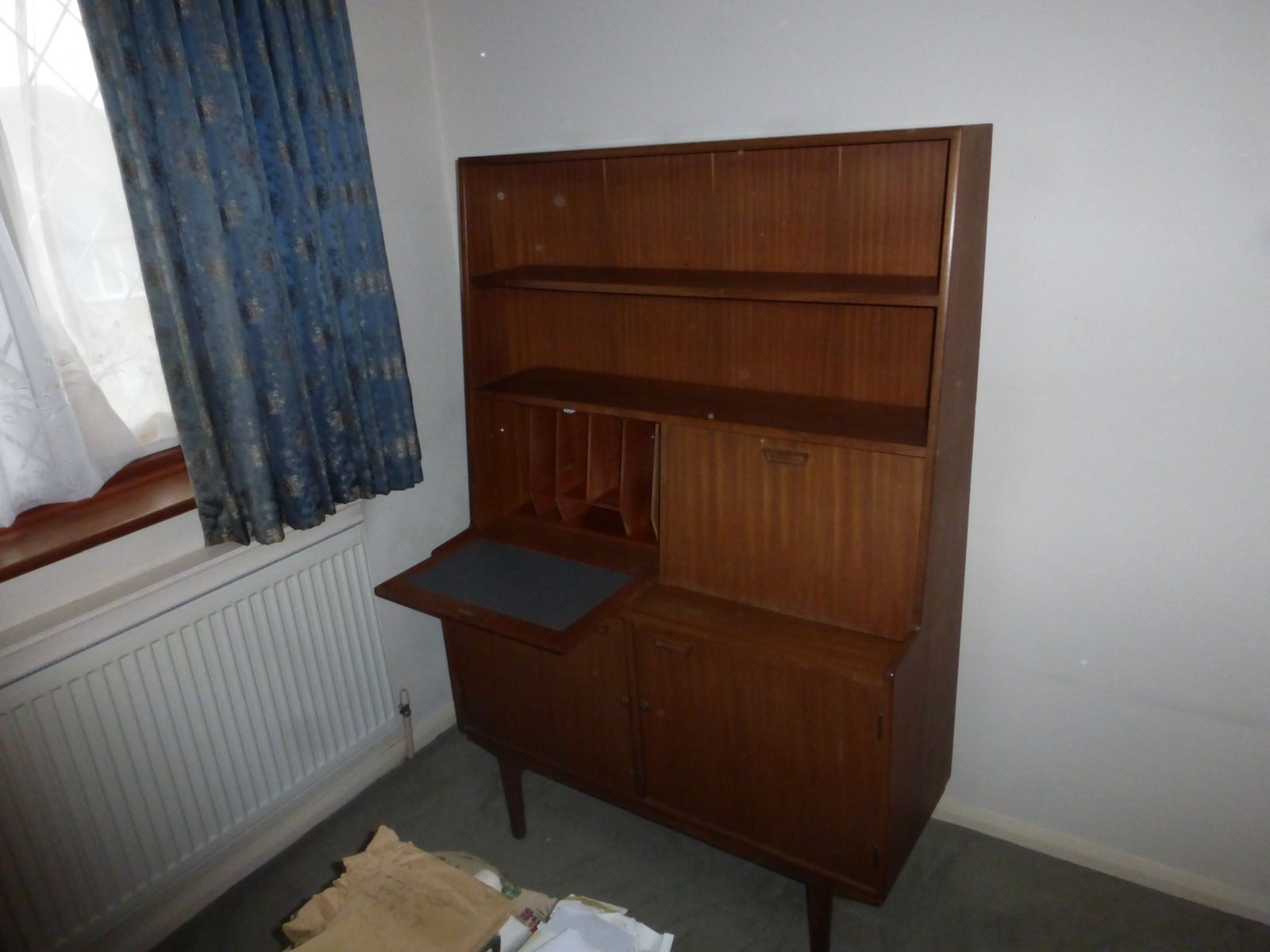 Teak Mid Century Modern Danish Style Sideboard / Highboard, Ingenious Multifunctional Unit photo for sale