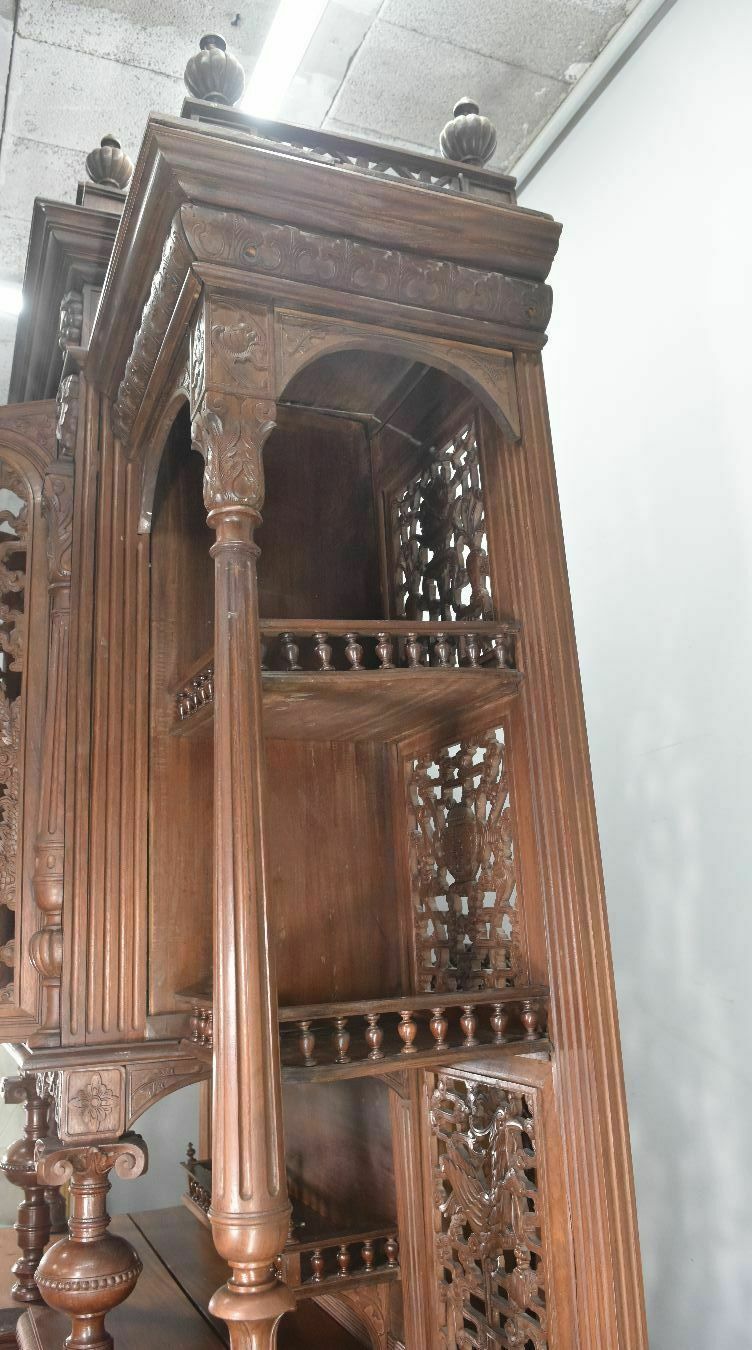Spectacular Bahut Two Indochinese Bodies Decorated With Rosewood Dragons photo furniture