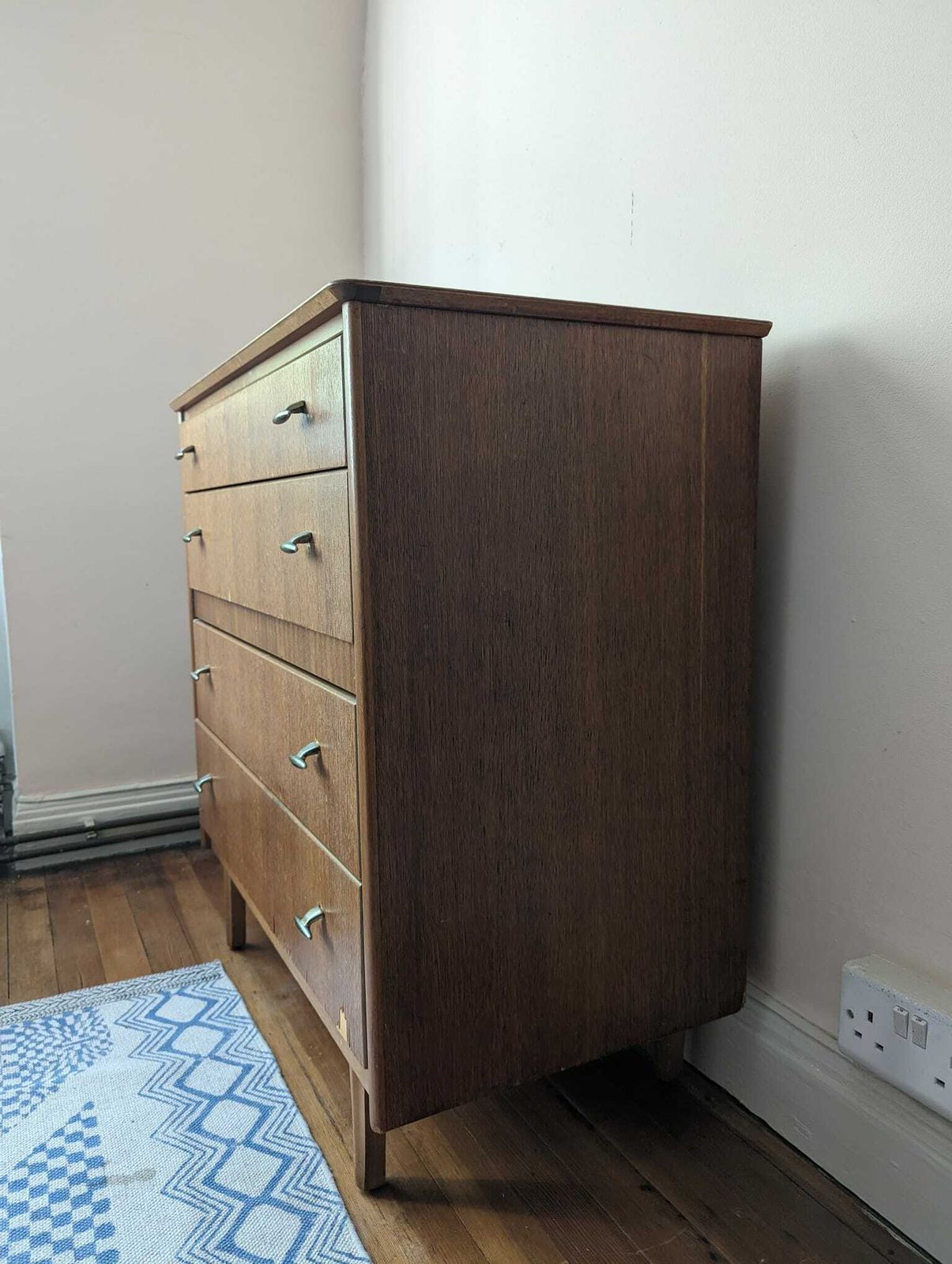 Vtg Mid Century Lebus Link Golden Oak Chest Drawers Retro Teak Danish Design photo furniture