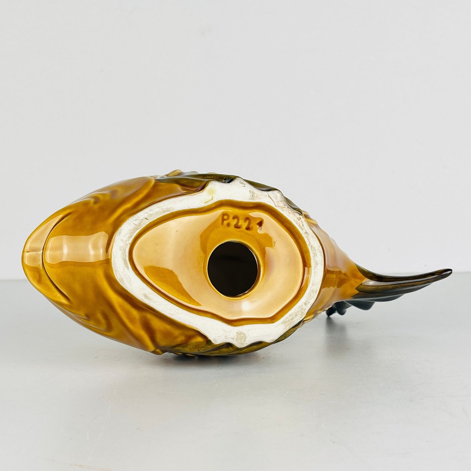 Art Vintage Ceramic Figure Fish Portugal 1970s photo
