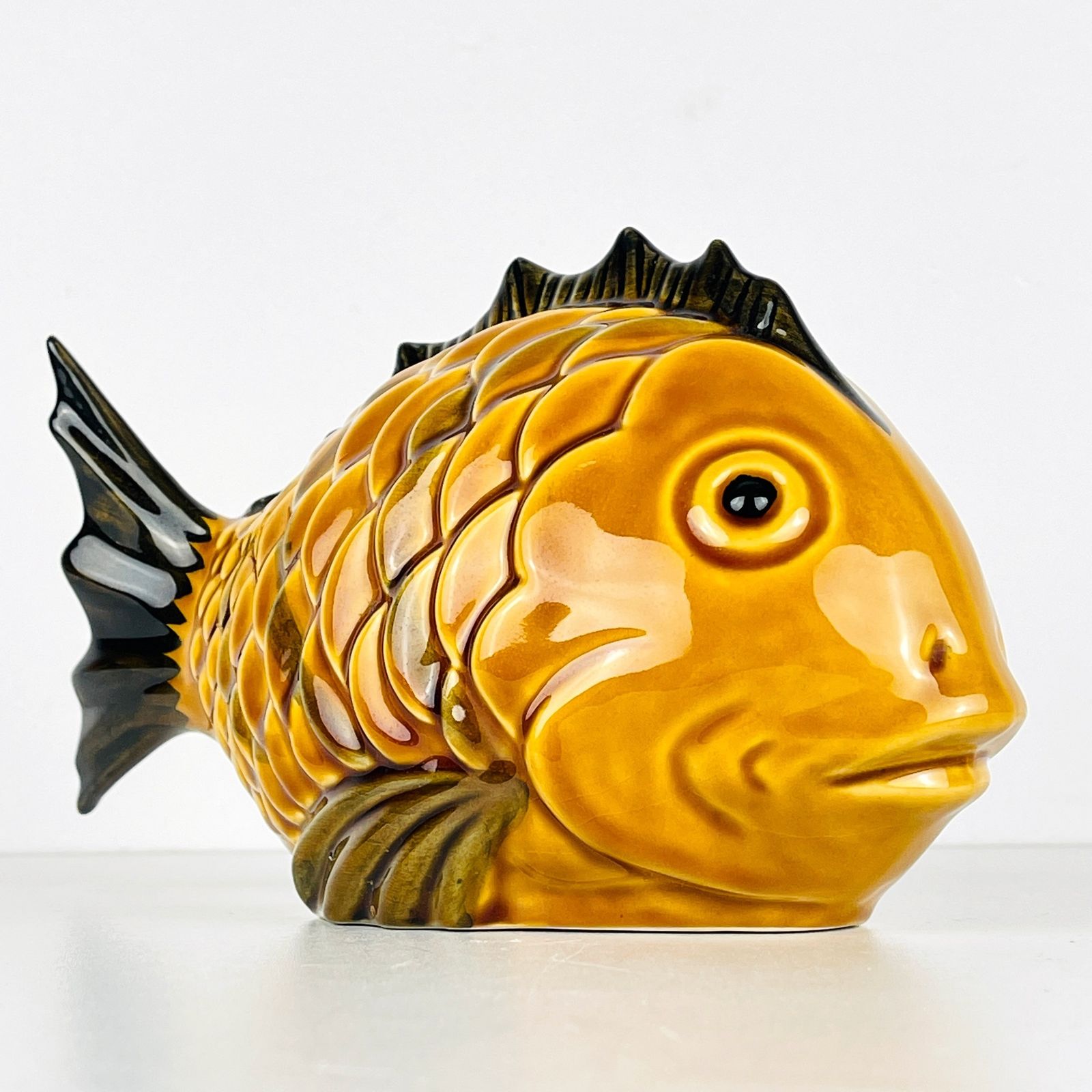 Vintage Ceramic Figure Fish Portugal 1970s