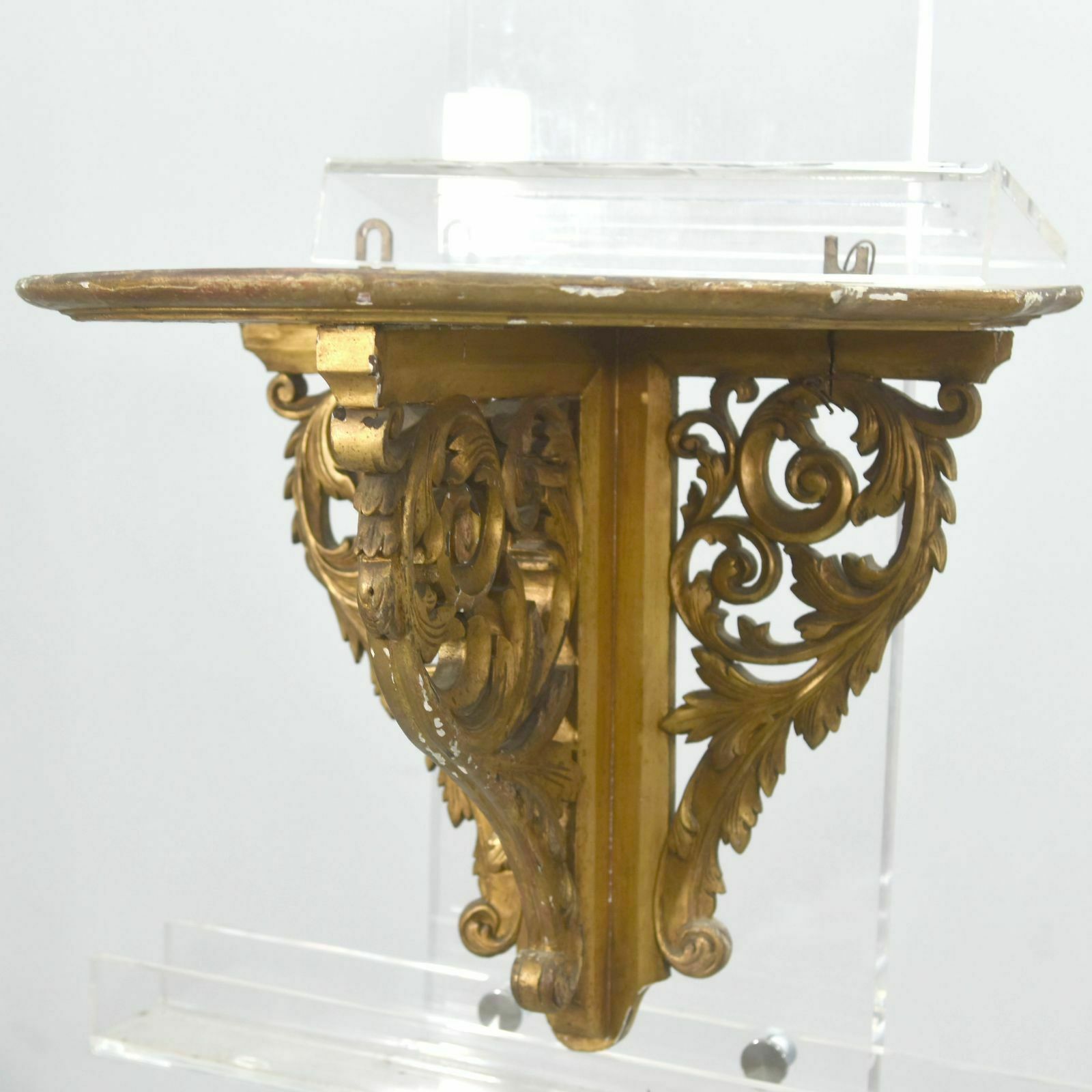 Louis XV Style Corner Shelf In Gilded Wood 1900 photo furniture