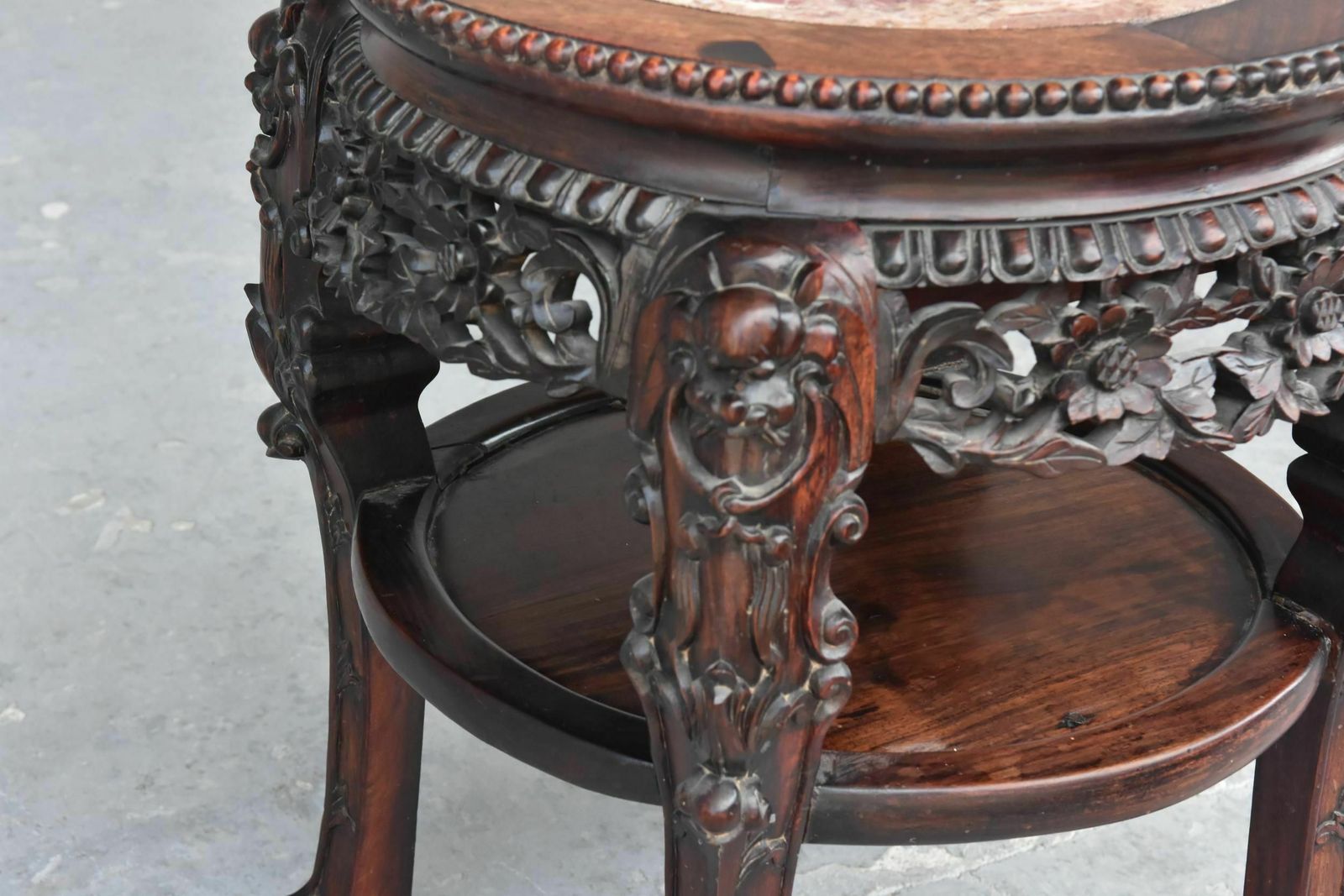 Indochinese Harness In Ironwood And 19th Century Marble Top photo furniture