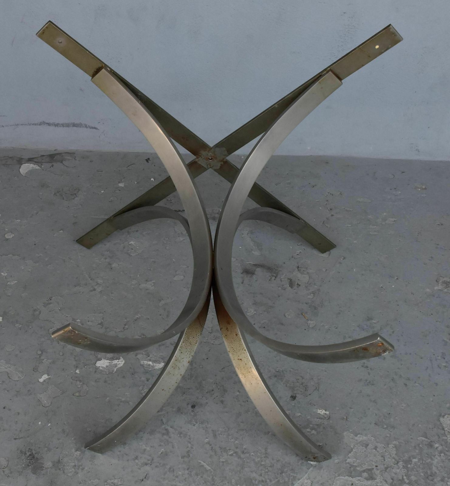 2484.0 Vintage Table 1970 Brushed Metal And Marble O. Borsani photo