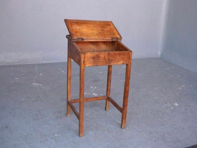 Oak School Desk From 1900, 1900s photo vintage