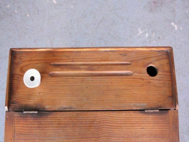 photo vintage Oak School Desk From 1900, 1900s