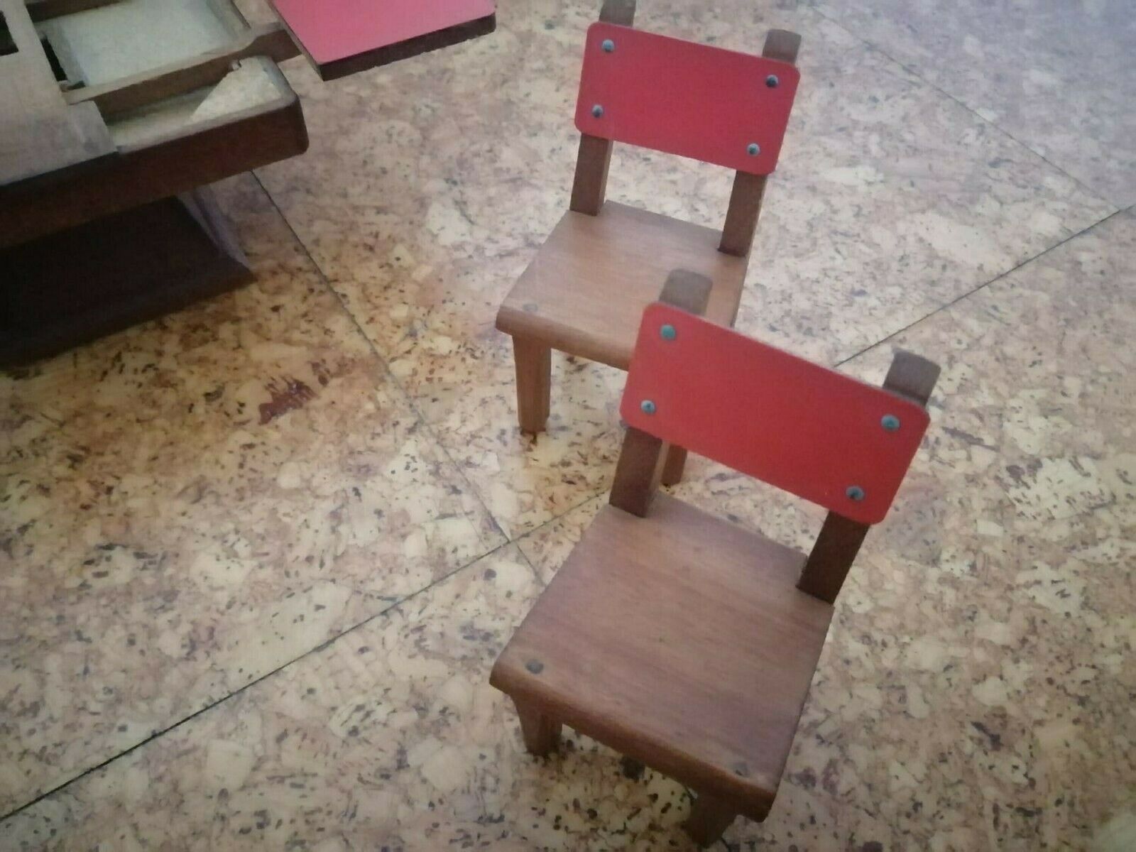 Set Of Miniature Kitchen From The 60s. In Wood, Glass And Formica. Very Rare photo 130.0
