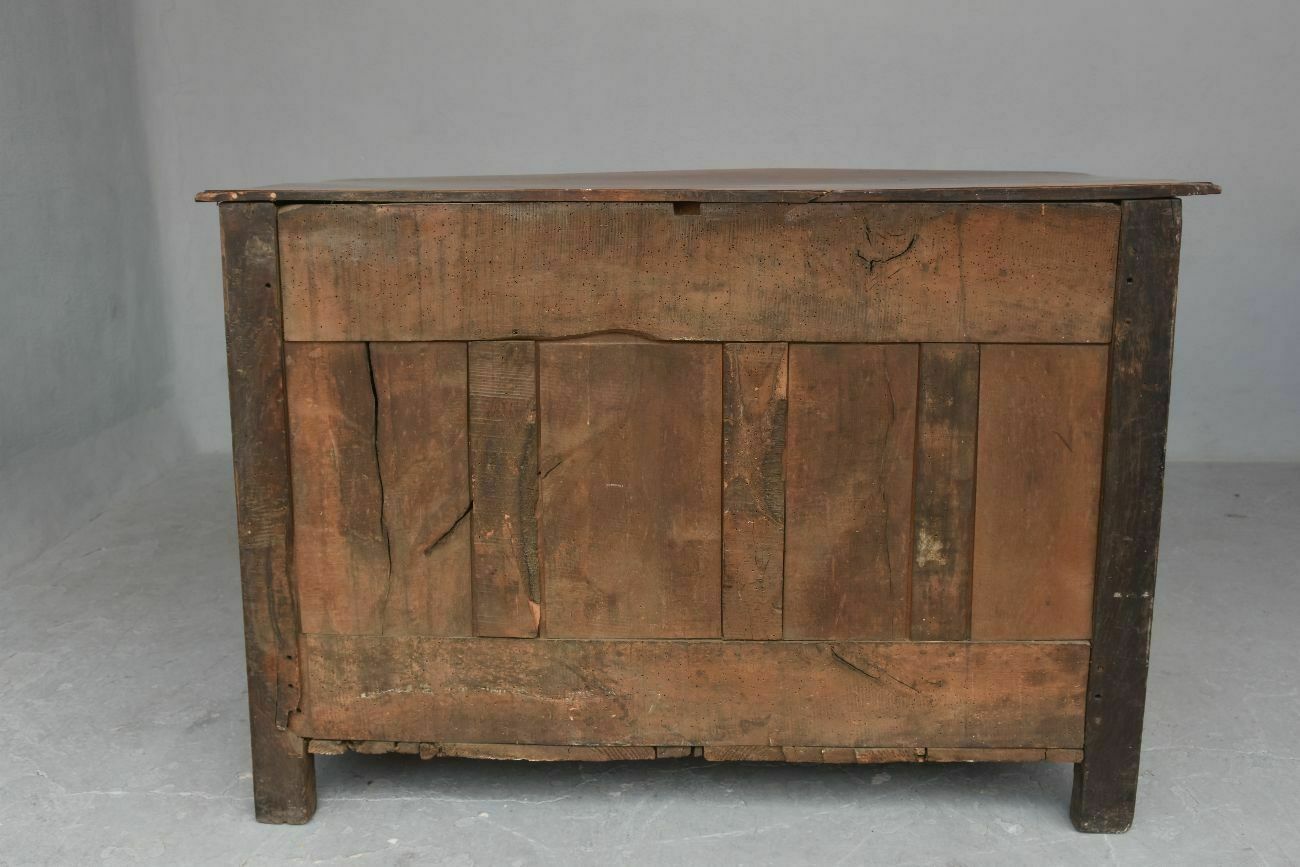 Furniture Rustic Walnut Chest Of 18th, 1700s photo