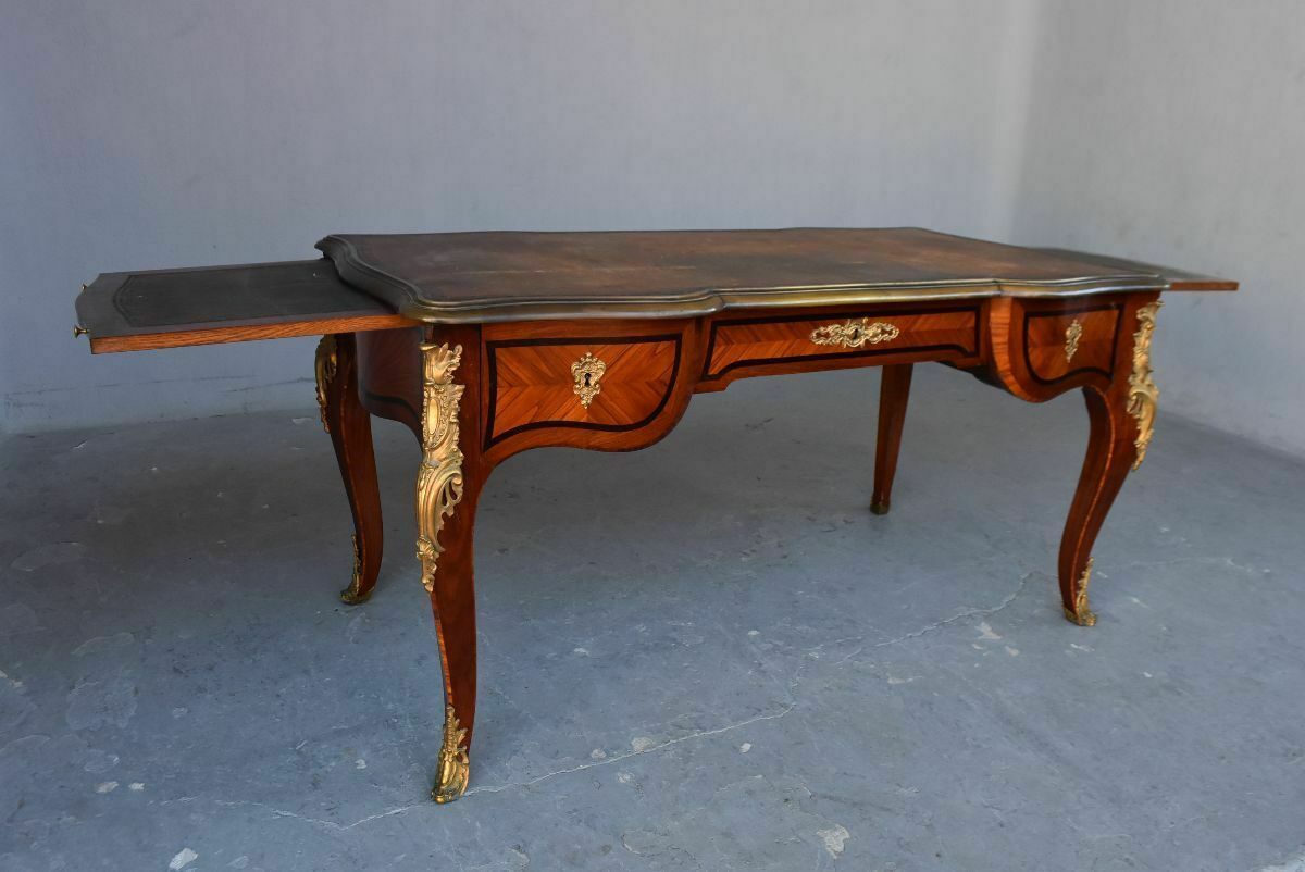 Napoleon III Desk With Rich Gilded Bronze Register photo for sale
