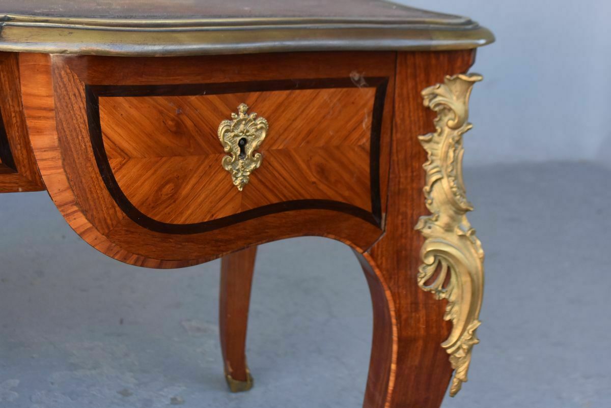 Napoleon III Desk With Rich Gilded Bronze Register photo vinterior