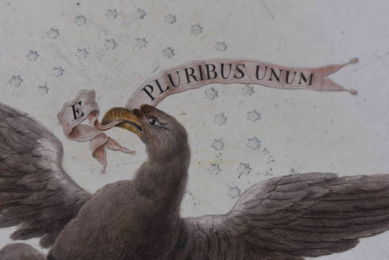 Scagliola Couchon By Philip Della Valle Depicting The American Eagle 1820 83 413.70   Gb photo vinterior