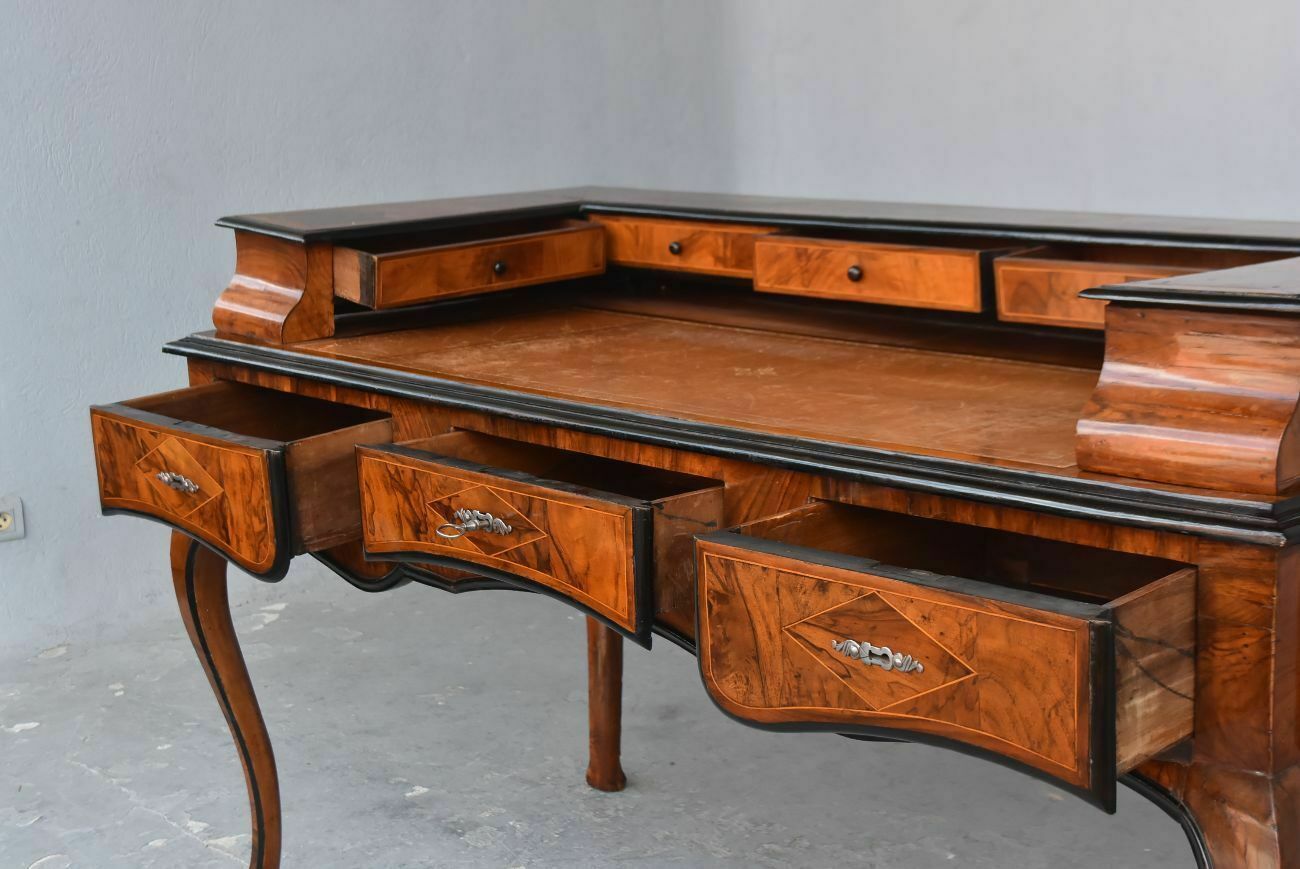 Louis XV Tiered Walnut Desk By Jf Hache, 18th Century photo buy