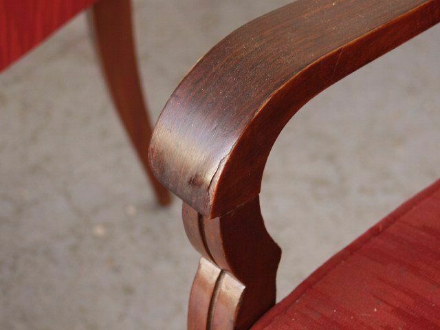 photo vinterior 1940 Style Mahogany Armchairs (Set Of 8)