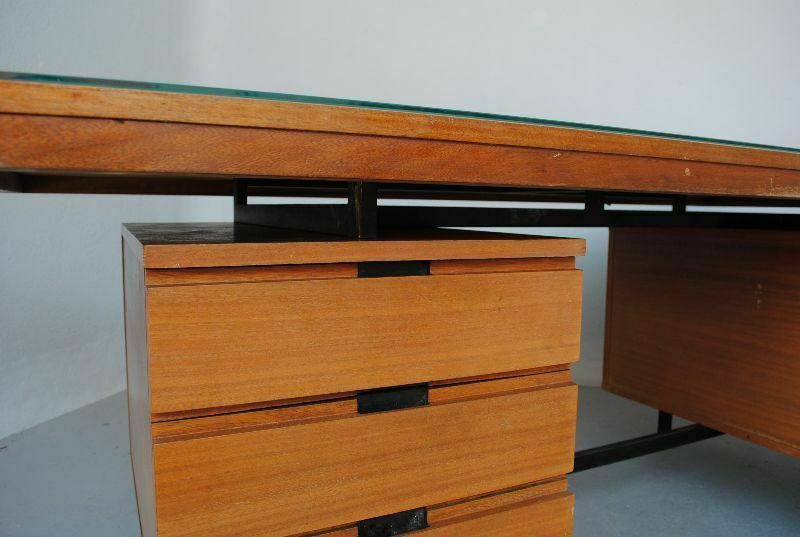 Scandinavian Presidential Desk In Teak 1960s photo vintage