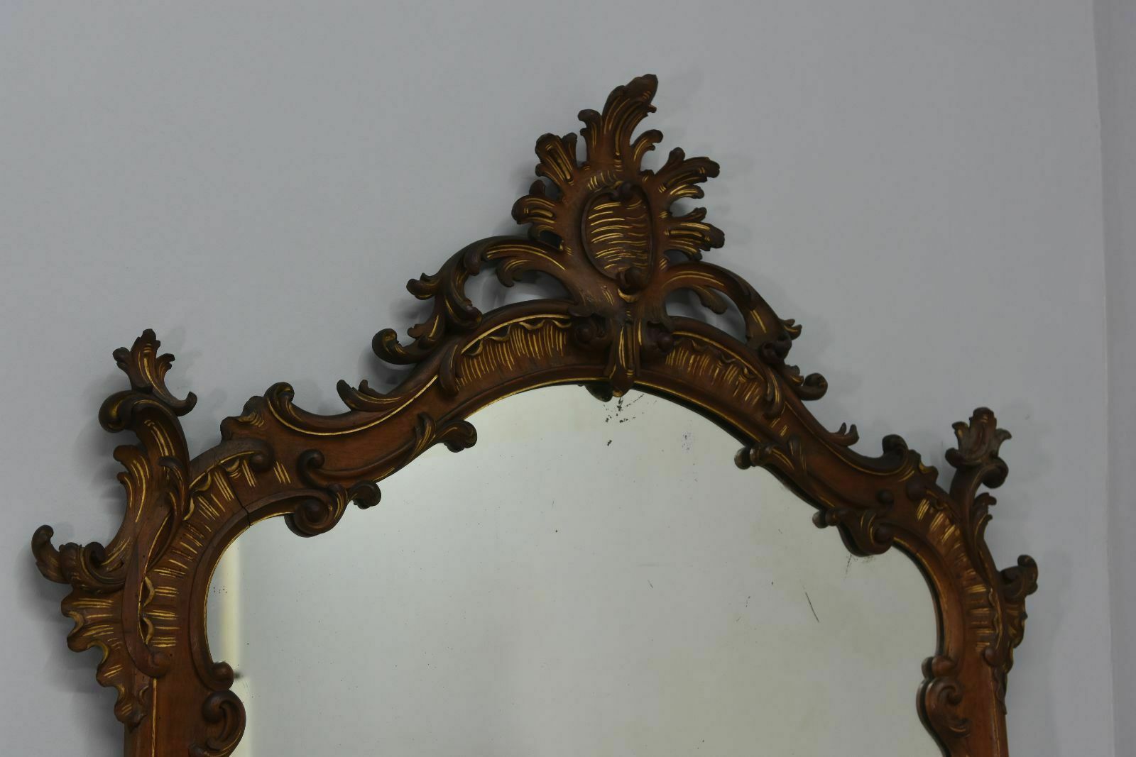 photo vinterior Louis XV Style Bench, Tapestry And Mirror, Late 19th Century