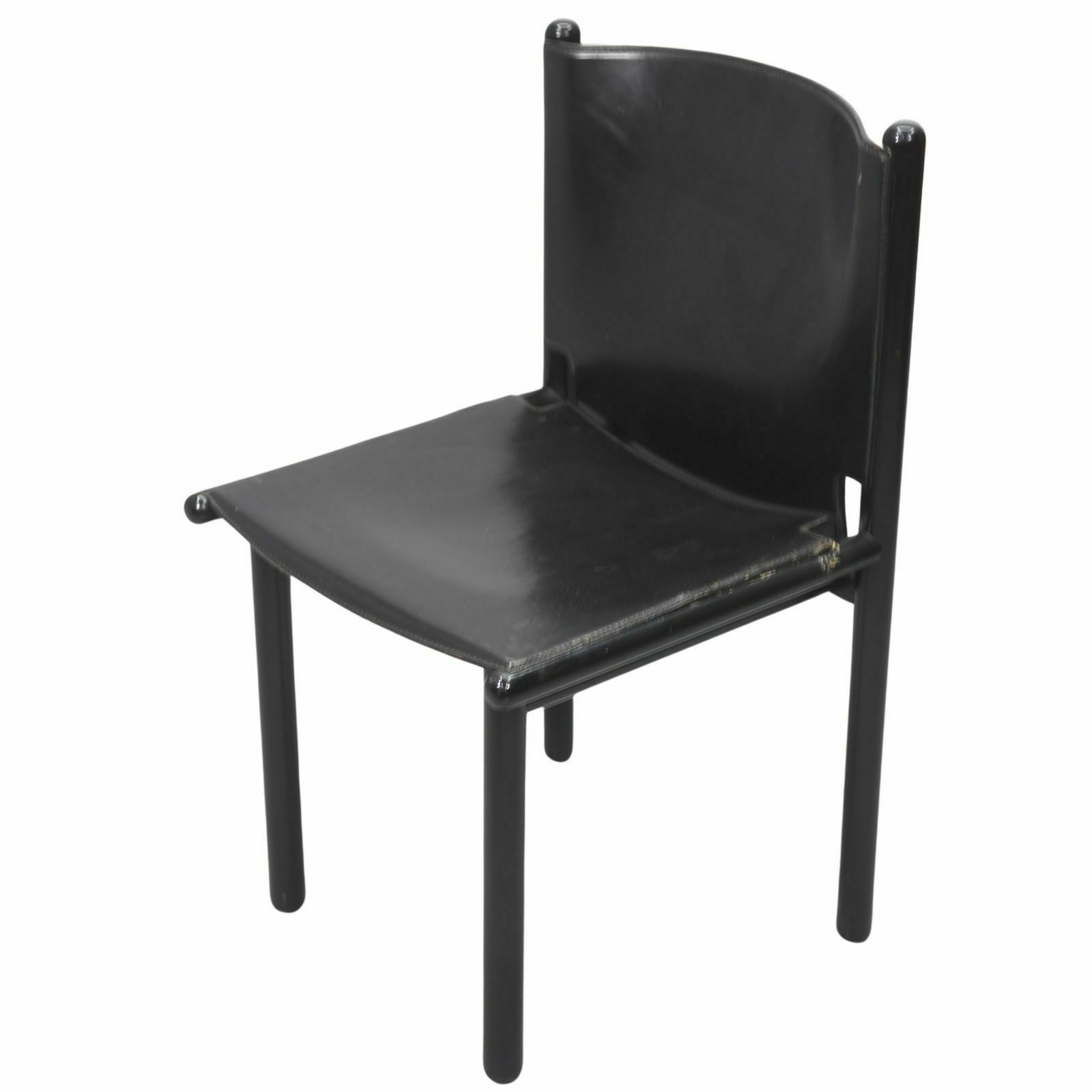 1980s Cassina Edition Leather Chairs (Set Of 4) photo for sale