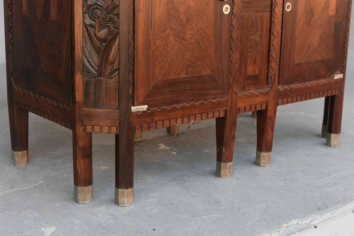 Art Deco Door Sideboard 1925 Rosewood In The Spirit Of Dominique photo for sale