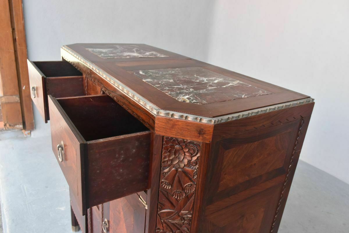 3780.0 Art Deco Door Sideboard 1925 Rosewood In The Spirit Of Dominique photo