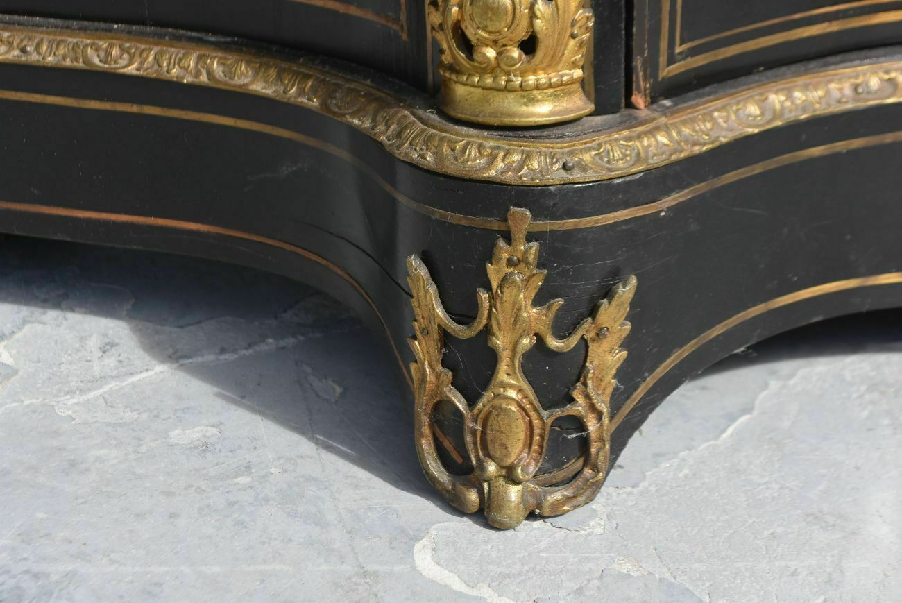 Furniture Bahut Napoleon III Marqueterie Boulle   Golden Bronze Register 19th photo