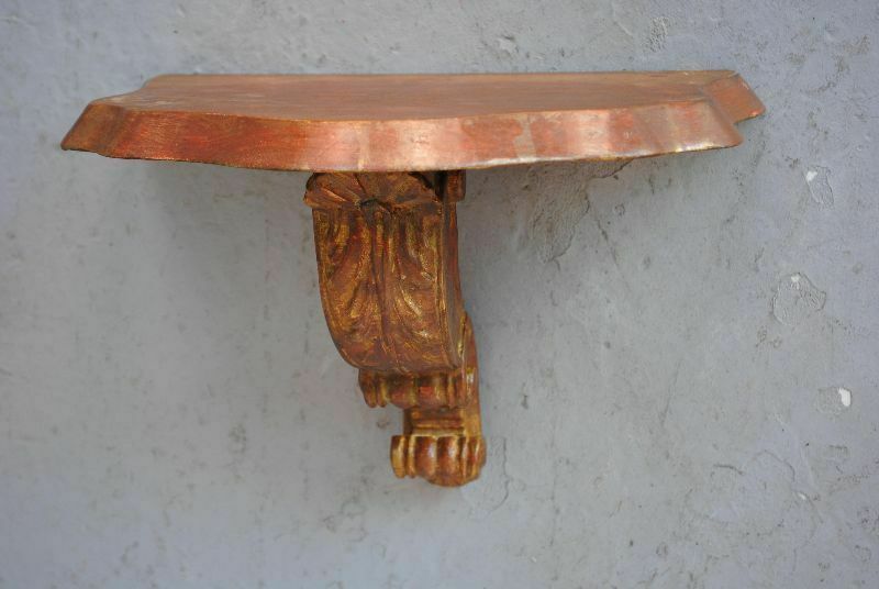 Baroque Style Golden Wall Console photo vinterior
