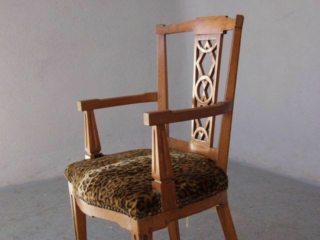 Louis XVI Period Office Armchair In Cherry Wood photo Furniture