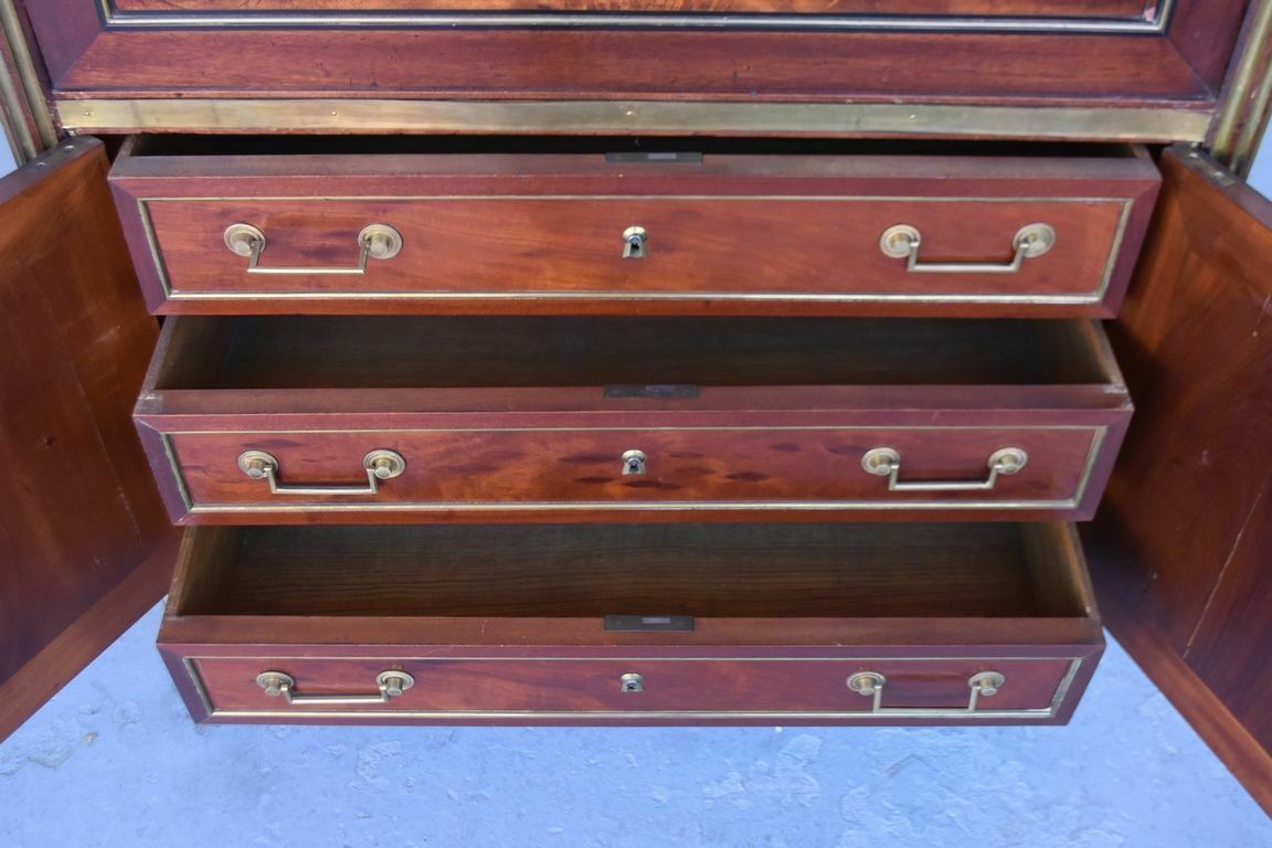 4067.0 Door Secretary In Flamed Mahogany 18th Clover Locks photo