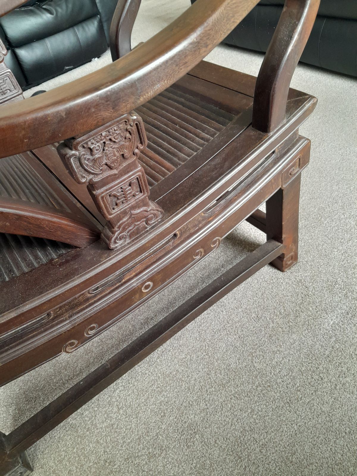 Antique Chinese/Japanese Moon Gazing Chair photo furniture