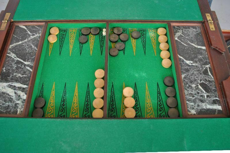 Louis XVI Style Games Table And Roulette In 19th Century Mahogany