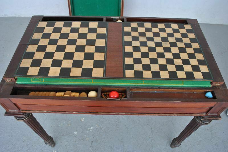 Louis XVI Style Games Table And Roulette In 19th Century Mahogany photo for sale