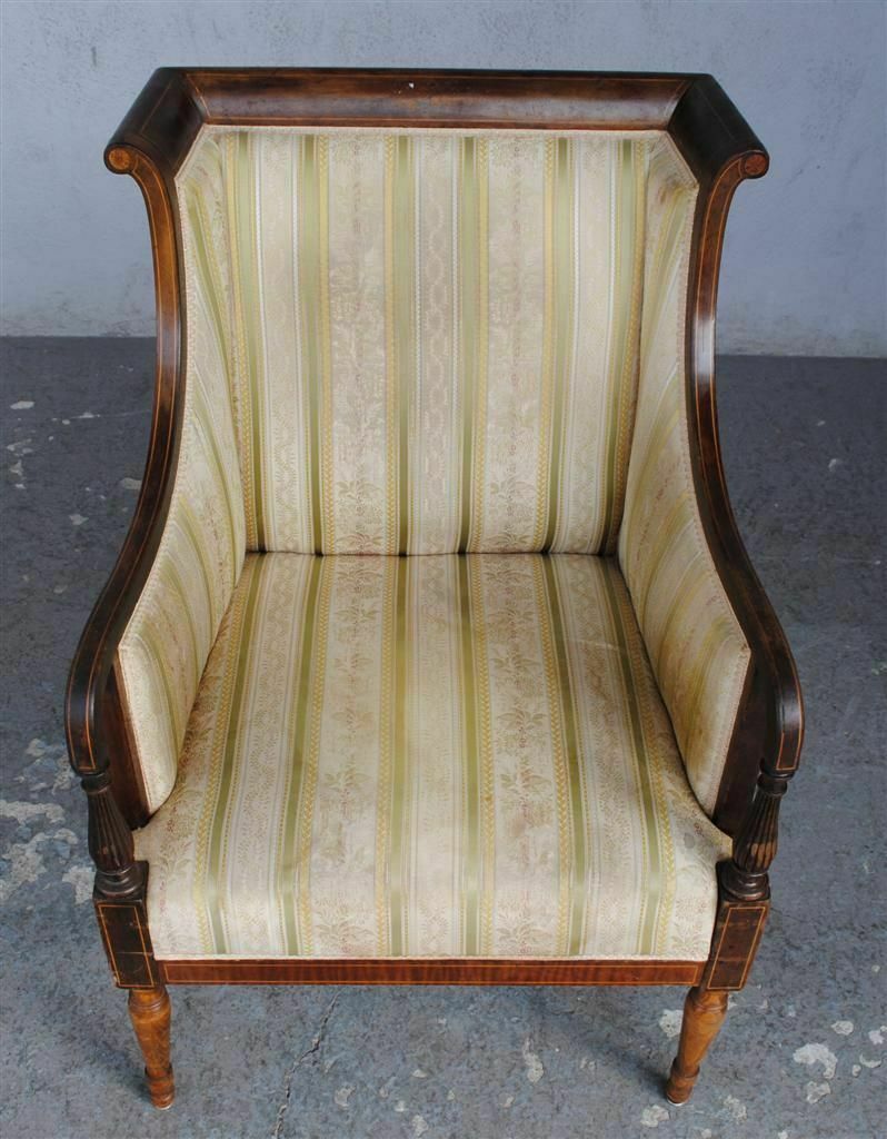 19th Century English Style Mahogany Shepherdess Armchairs (Pair) photo for sale