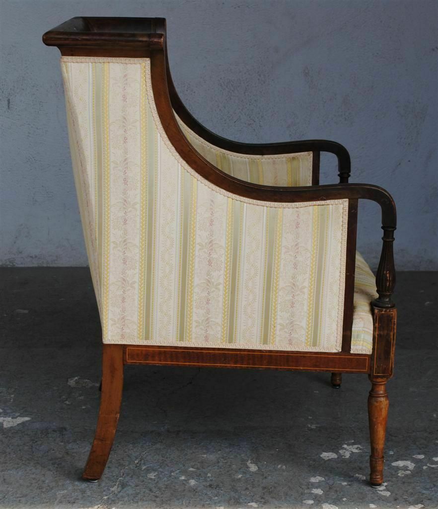 photo furniture 19th Century English Style Mahogany Shepherdess Armchairs (Pair)