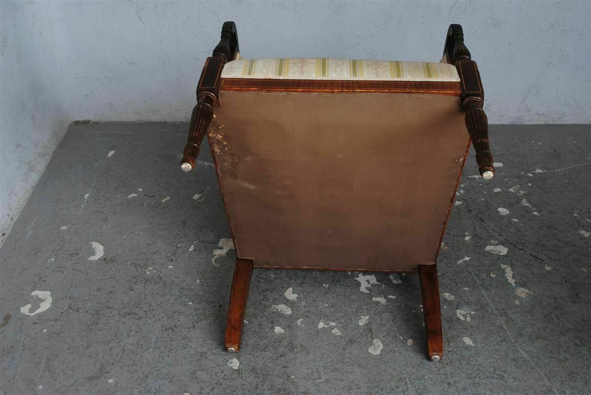 photo vinterior 19th Century English Style Mahogany Shepherdess Armchairs (Pair)
